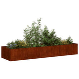 Garden Planter Rusty 280 x 80 x 40 cm 860765