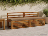 2-Piece Bench Cushions SOEST 100% Polyester Taupe 949887