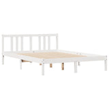 Bed Frame without Mattress White 140x200 cm Solid Wood Pine 3301637