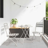 Bistro Set 3 pcs Beige Steel 42002953