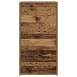 Sideboard with 6 Drawers Old Wood 50x34x96 cm Engineered Wood 855890