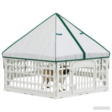 6 Panel Dog Playpen White 179 x 151 x 114 cm Plastic 42027224
