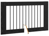Foldable Dog Gate with Stands 2 pcs Black Oak 200.5 cm 892055