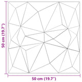 Wall Panels 12 pcs Diamond Beton 50 x 50 cm XPS Foam 42046065