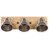Industrial Wall Lamp Silver 70x23 cm E27 Mango Wood 320595
