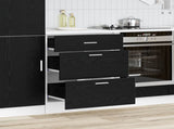 Kitchen Base Cabinet with Drawer Black Oak 60 x 46 x 81.5 cm 876694