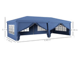 3x6m Pop-Up Gazebo, with Curtain Walls and Windows, Blue T3398P551614