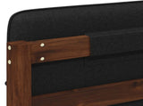 Bed Frame with Upholstered Headboard Dark Brown and Black 904056