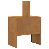 Fire Pit Brown 60 x 40 x 96 cm Weathering Steel 858935