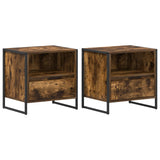 Bedside Table 2 pcs Smoke Oak 50 x 39.5 x 50 cm Engineered Wood 886671