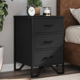 ZNTS Bedside Cabinet Black 40x41x60 cm Engineered Wood 848524