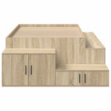 Storage Bed Frame with Storage Sonoma Oak 90 cm Engineered Wood 3335567