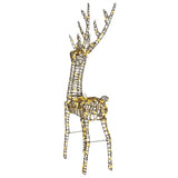 3D Reindeer 140 LEDs Warm white 70 x 41 x 128 cm Rattan 42019057