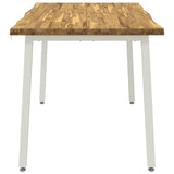 120 x 90 x 75 cm Solid Acacia Wood White Rectangular 937550