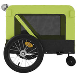 Pet Bike Trailer Green and Black Oxford Fabric and Iron 93941