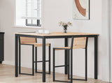 Bar Table Natural 110 x 110 x 105 cm Solid Pine Wood 892805