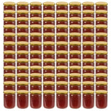 Glass Jam Jars with Gold Lid 96 pcs 230 ml 50803