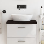 Bathroom Countertop Dark Brown 60x40x cm Treated Solid Wood 3156202
