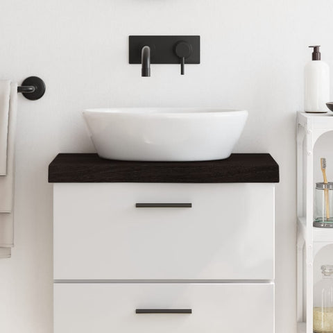 Bathroom Countertop Dark Brown 60x40x cm Treated Solid Wood 3156202