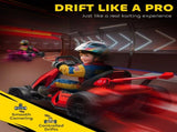 24V Electric Go Kart for Kids with Adjustable Seat for 6-12 Years, Red T3398P422373
