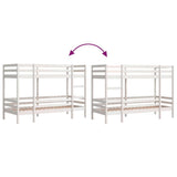 Bunk Bed without Mattress White 90x190 cm Single Solid Wood Pine 3284222