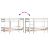 Bunk Bed without Mattress White 80x200 cm Solid Wood Pine 3284216
