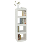 Book Cabinet/Room Divider White 40x35x135 cm Solid Pinewood 810850