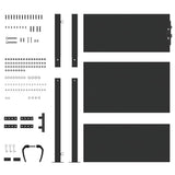Garden Gate with Lock Black 105 x 130 cm Powder-Coated Steel 42015905