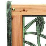 312031 Garden Bench 122 cm Cast Iron and Solid Firwood