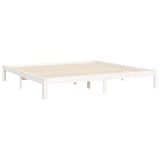Bed Frame without Mattress White 160x200 cm Solid Wood Pine 3193542