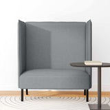 Highback Sofa Light grey 109 x 56 x 121 cm Fabric 42010832