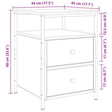 Bedside Cabinets 2 pcs Artisan Oak 44x45x60 cm Engineered Wood 857257