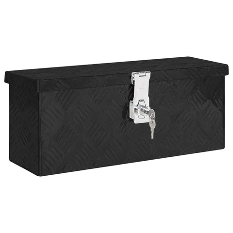 Storage Box Black 50x15x20.5 Aluminium 152247