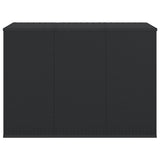 Garden Cushion Box PE Rattan 145x100x103 cm Black 317229