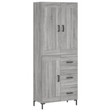 Highboard Grey Sonoma 69.5x34x180 cm Engineered Wood 3200007
