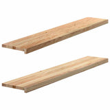 Window Sills 2 pcs Untreated 140x25x2 cm Solid Wood Oak 4009107