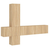 5 Piece TV Wall Units Sonoma Oak Engineered Wood 3216459