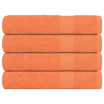 ZNTS Sauna Towels 4 pcs Orange 80x200 cm 360 gsm 100% Cotton 136912