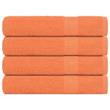 ZNTS Sauna Towels 4 pcs Orange 80x200 cm 360 gsm 100% Cotton 136912