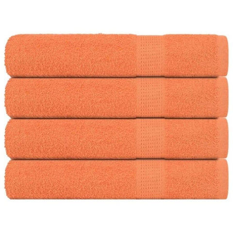 ZNTS Sauna Towels 4 pcs Orange 80x200 cm 360 gsm 100% Cotton 136912