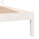 Bed Frame without Mattress 90x190cm White Single 810396