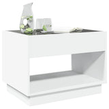 Coffee Table with Infinity LED White 70x50x50 cm 847658