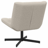 Swivel Chair Light Grey 63 x 75 x 76 cm Sheepskin 42007334
