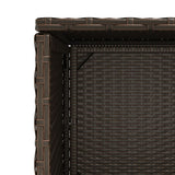Garden Storage Cabinet Brown 50x55x115 cm Poly Rattan 365548