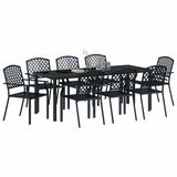 Garden Dining Set 9 pcs Anthracite Powder-Coated Steel 3379309