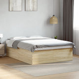 Bed Frame without Mattress Sonoma Oak 150x200 cm 3280918