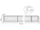 Gabion with 5 mm Wire and 10x10 cm Mesh 650x100x50 cm 3465295