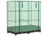 Raised Bed with Greenhouse Cover Rattan Look 80x40x123 cm 4015810