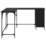 Desk Black Oak 141 x 141 x 75 cm Engineered Wood 882877