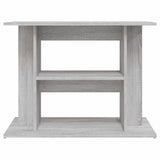 Aquarium Stand Grey Sonoma 80x35x60 cm Engineered Wood 833581